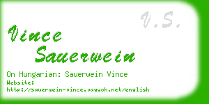 vince sauerwein business card
